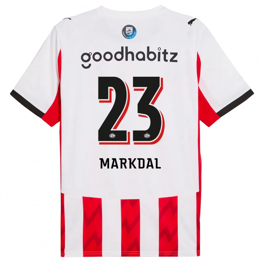 Danxen Women Mikkel Markdal #23 Red White Home Jersey 2025/26 T-Shirt