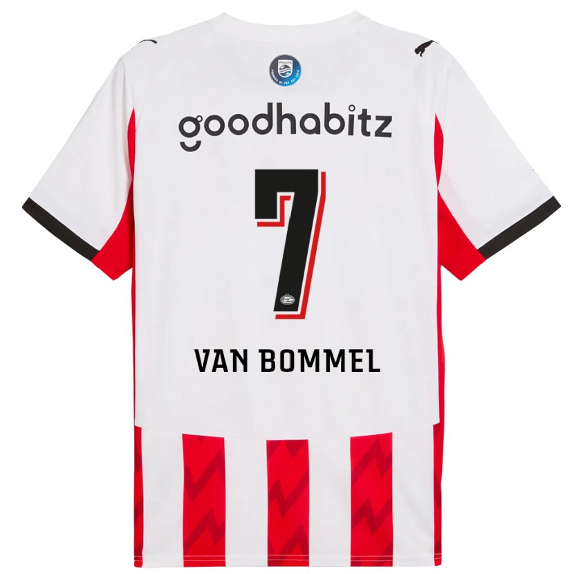 Danxen Women Ruben Van Bommel #7 Red White Home Jersey 2025/26 T-Shirt