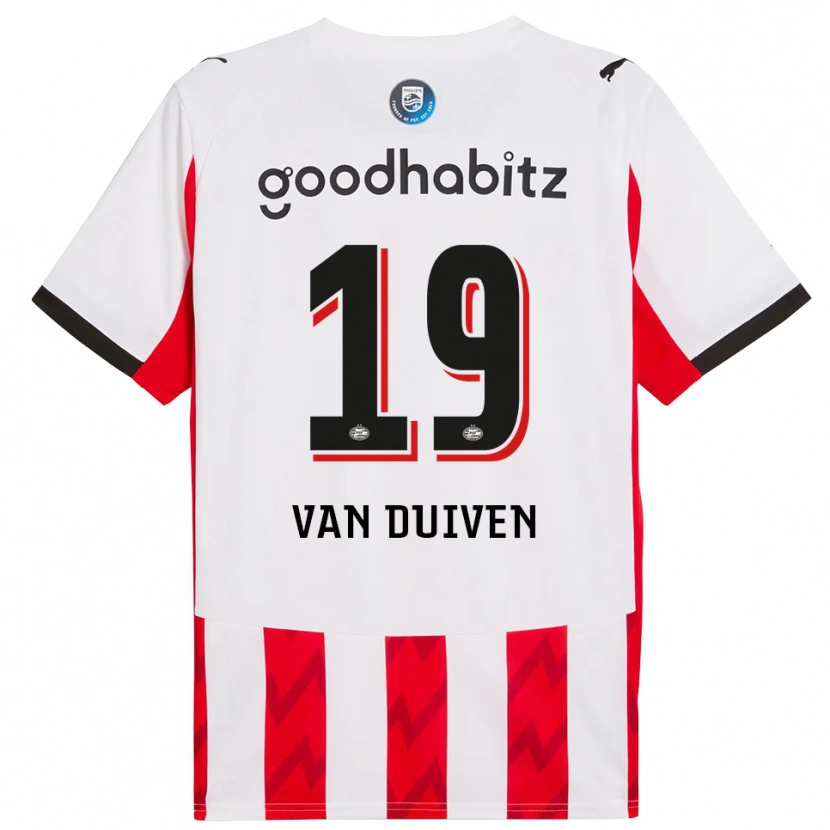 Danxen Women Jason Van Duiven #19 Red White Home Jersey 2025/26 T-Shirt