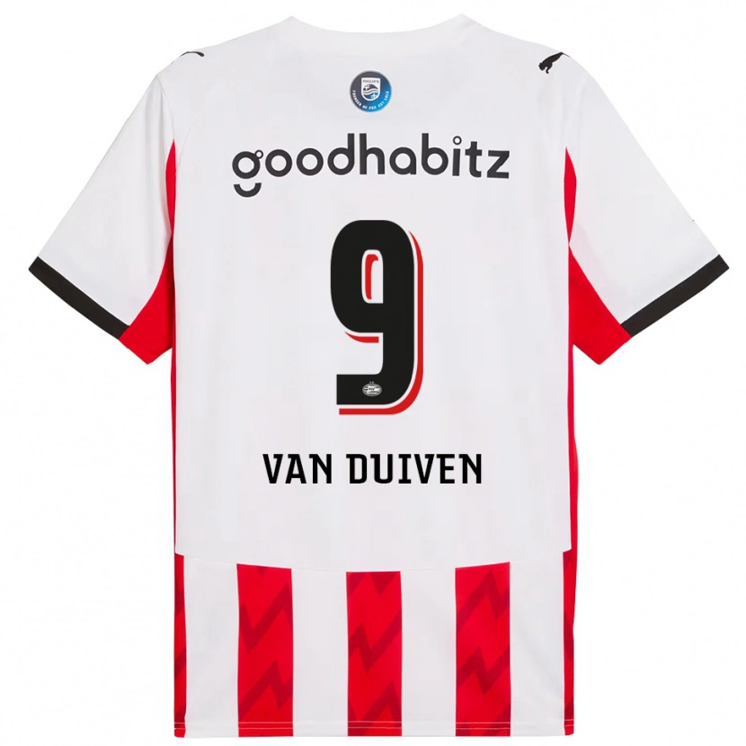 Danxen Women Robin Van Duiven #9 Red White Home Jersey 2025/26 T-Shirt