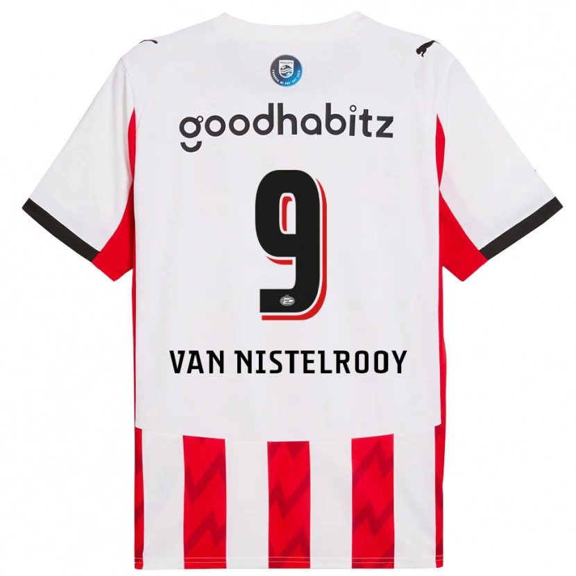 Danxen Women Liam Van Nistelrooy #9 Red White Home Jersey 2025/26 T-Shirt
