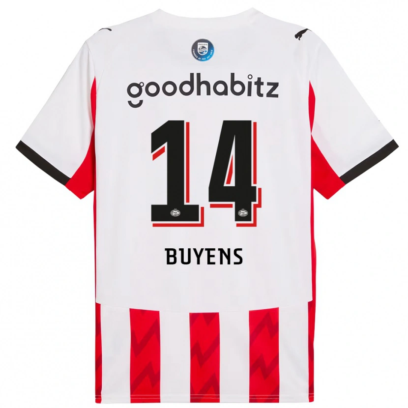 Danxen Women Mathieu Buyens #14 Red White Home Jersey 2025/26 T-Shirt