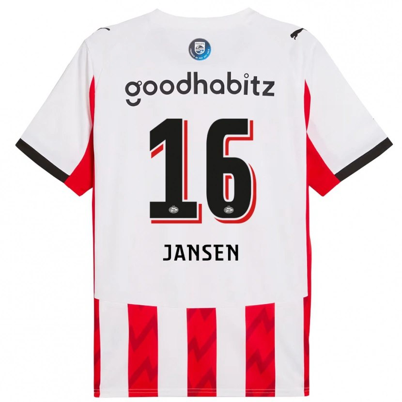 Danxen Women Sem Jansen #16 Red White Home Jersey 2025/26 T-Shirt