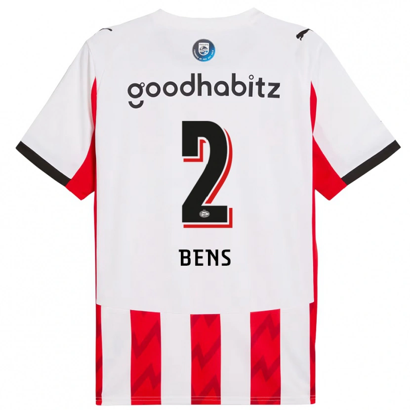 Danxen Women Teun Bens #2 Red White Home Jersey 2025/26 T-Shirt