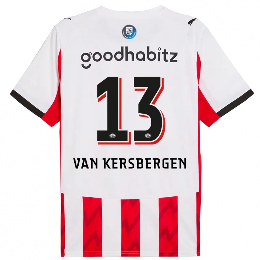Danxen Women Sander Van Kersbergen #13 Red White Home Jersey 2025/26 T-Shirt