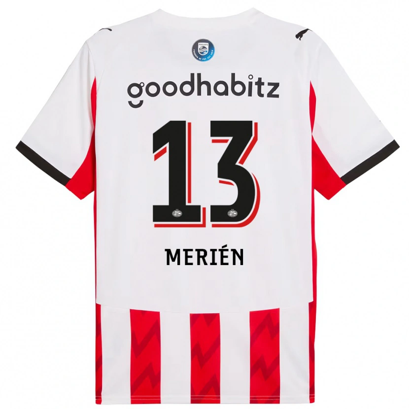 Danxen Women Fabian Merién #13 Red White Home Jersey 2025/26 T-Shirt