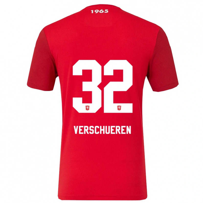 Danxen Women Arno Verschueren #32 Red White Home Jersey 2025/26 T-Shirt
