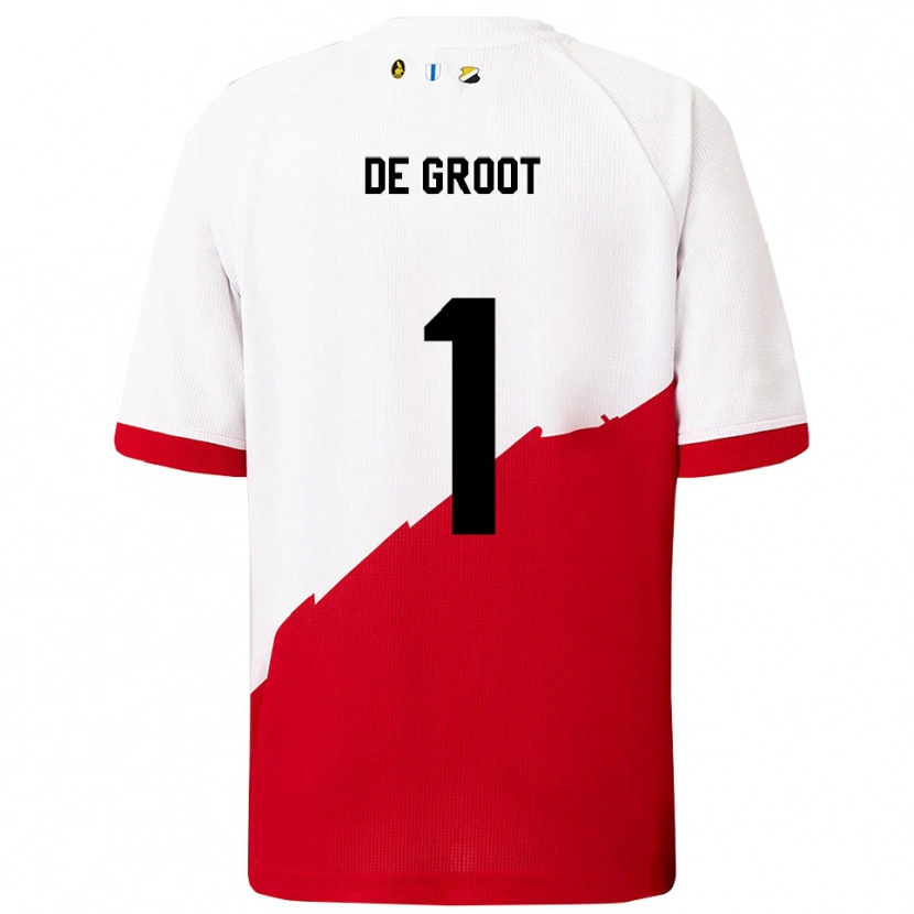Danxen Women Jasmijn De Groot #1 White Red Home Jersey 2025/26 T-Shirt