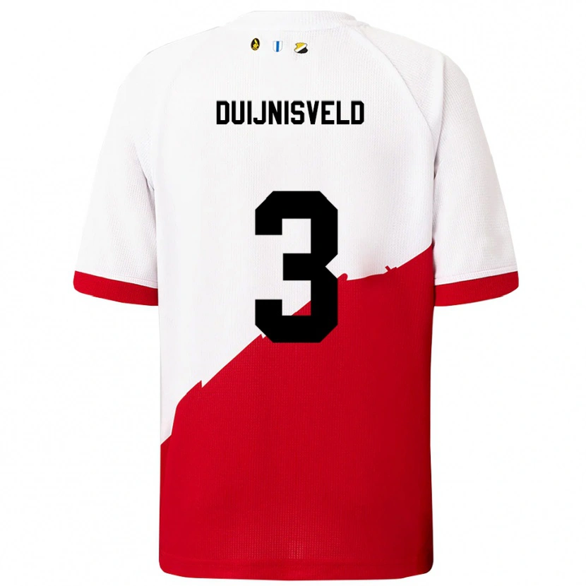 Danxen Women Owen Duijnisveld #3 White Red Home Jersey 2025/26 T-Shirt