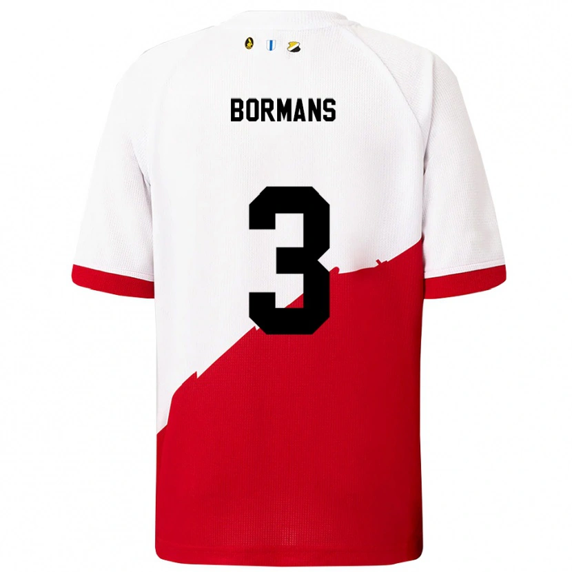 Danxen Women Merel Bormans #3 White Red Home Jersey 2025/26 T-Shirt
