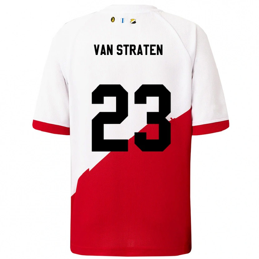 Danxen Women Dieke Van Straten #23 White Red Home Jersey 2025/26 T-Shirt