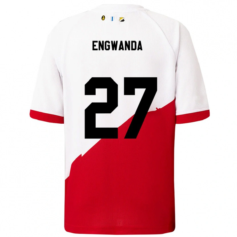 Danxen Women Alonzo Engwanda #27 White Red Home Jersey 2025/26 T-Shirt