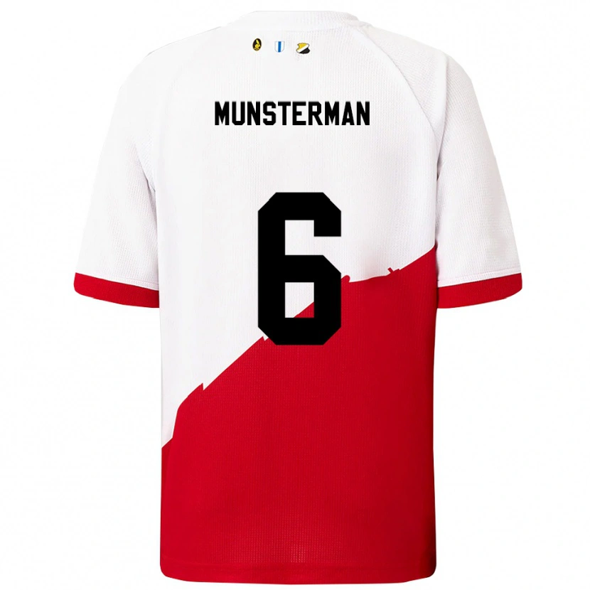 Danxen Women Marthe Munsterman #6 White Red Home Jersey 2025/26 T-Shirt