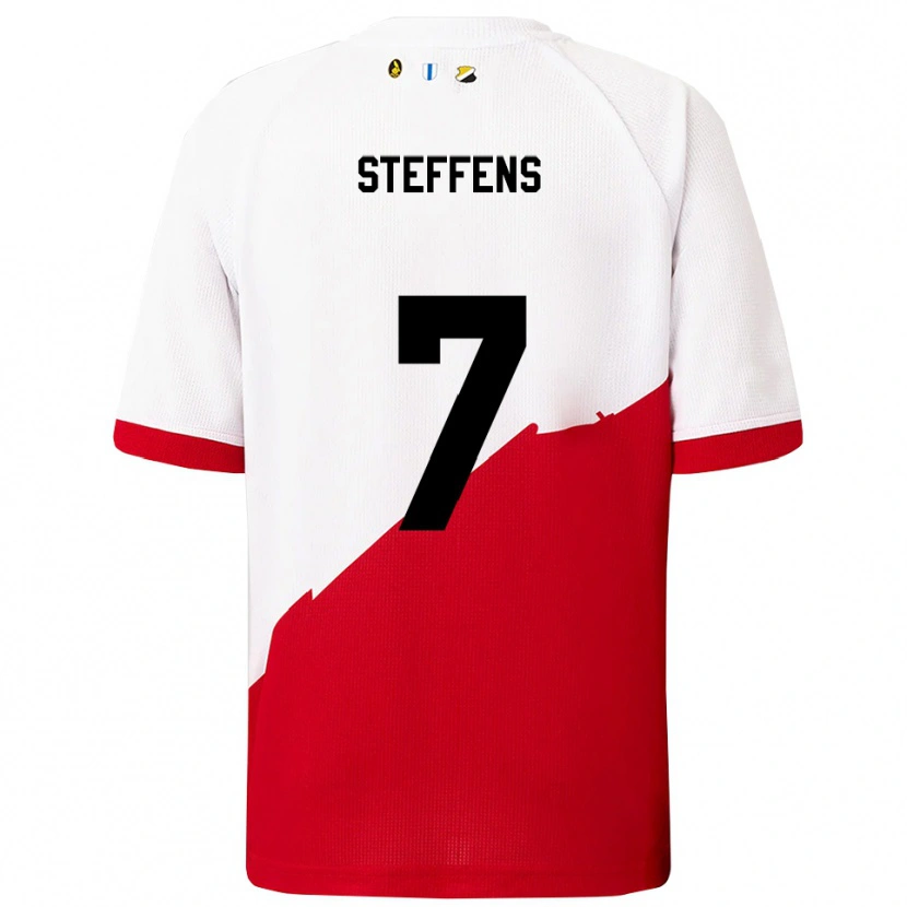 Danxen Women Servahterio Steffens #7 White Red Home Jersey 2025/26 T-Shirt