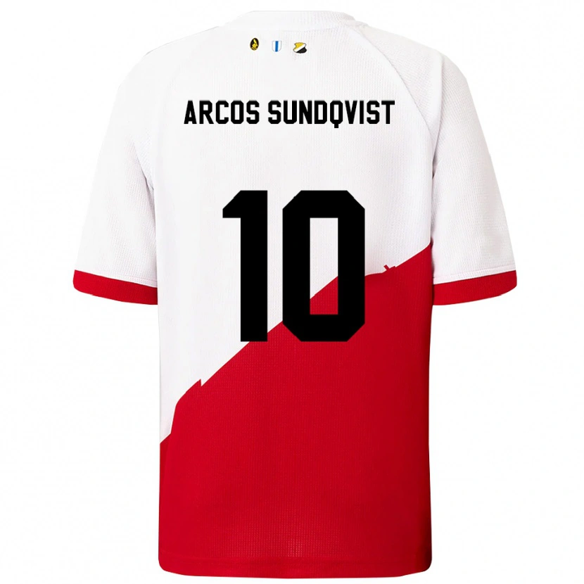 Danxen Women Gustav Arcos Sundqvist #10 White Red Home Jersey 2025/26 T-Shirt