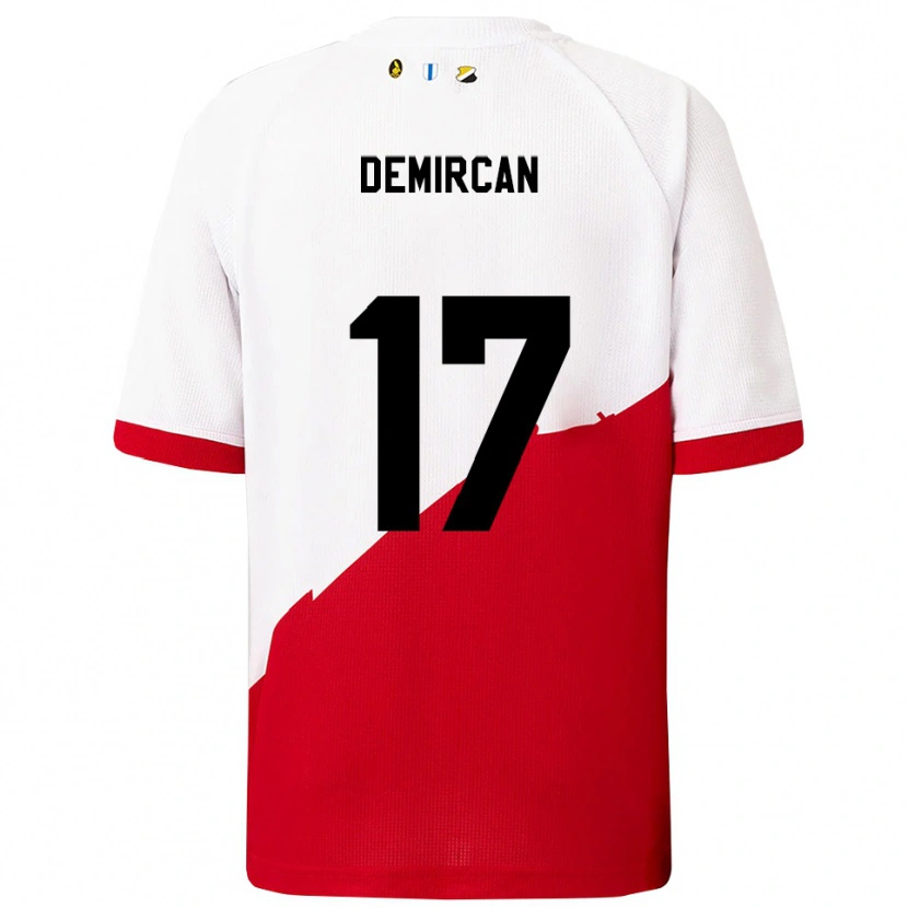 Danxen Women Emirhan Demircan #17 White Red Home Jersey 2025/26 T-Shirt