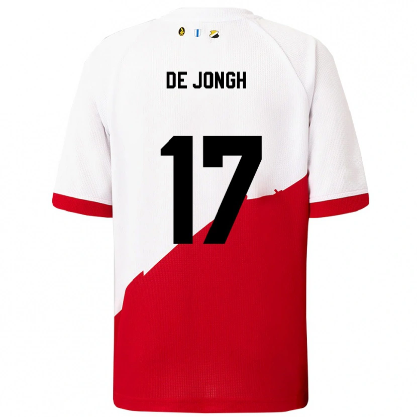 Danxen Women Bryan De Jongh #17 White Red Home Jersey 2025/26 T-Shirt