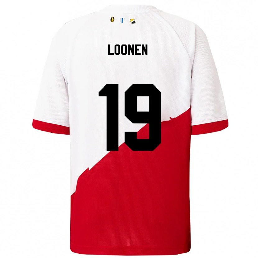 Danxen Women Lobke Loonen #19 White Red Home Jersey 2025/26 T-Shirt