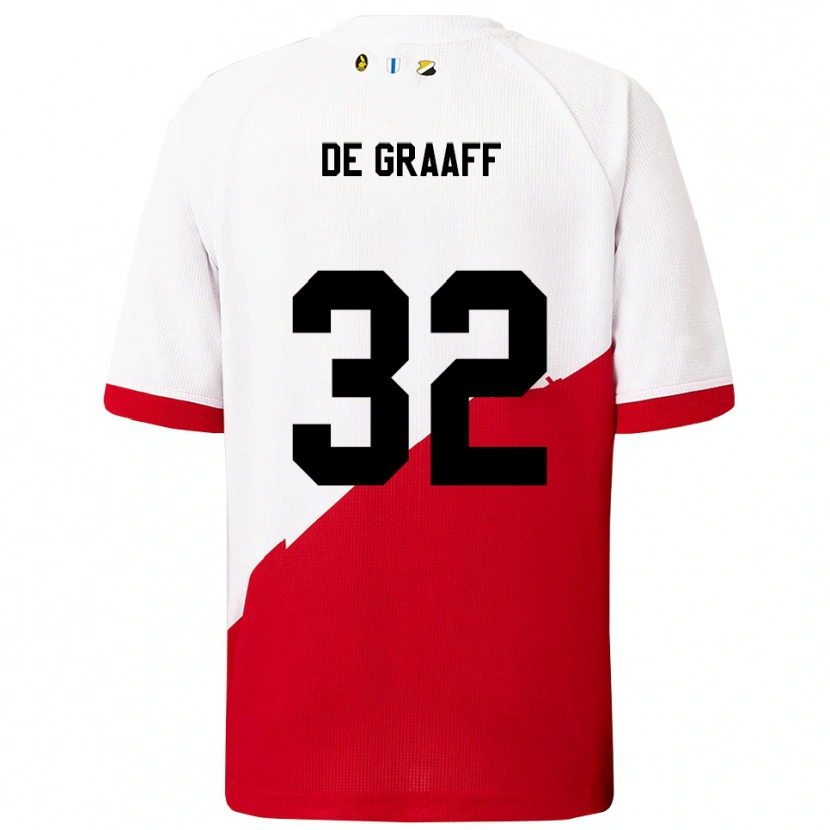 Danxen Women Tom De Graaff #32 White Red Home Jersey 2025/26 T-Shirt