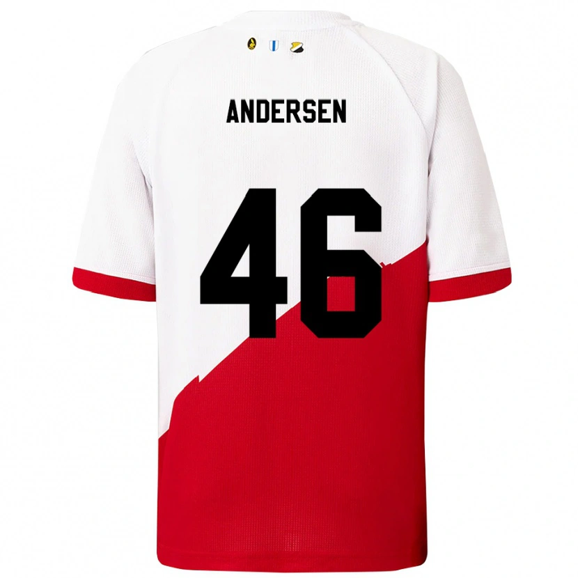 Danxen Women Silas Andersen #46 White Red Home Jersey 2025/26 T-Shirt