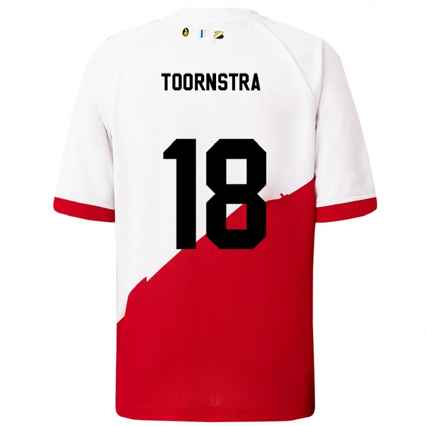 Danxen Women Jens Toornstra #18 White Red Home Jersey 2025/26 T-Shirt