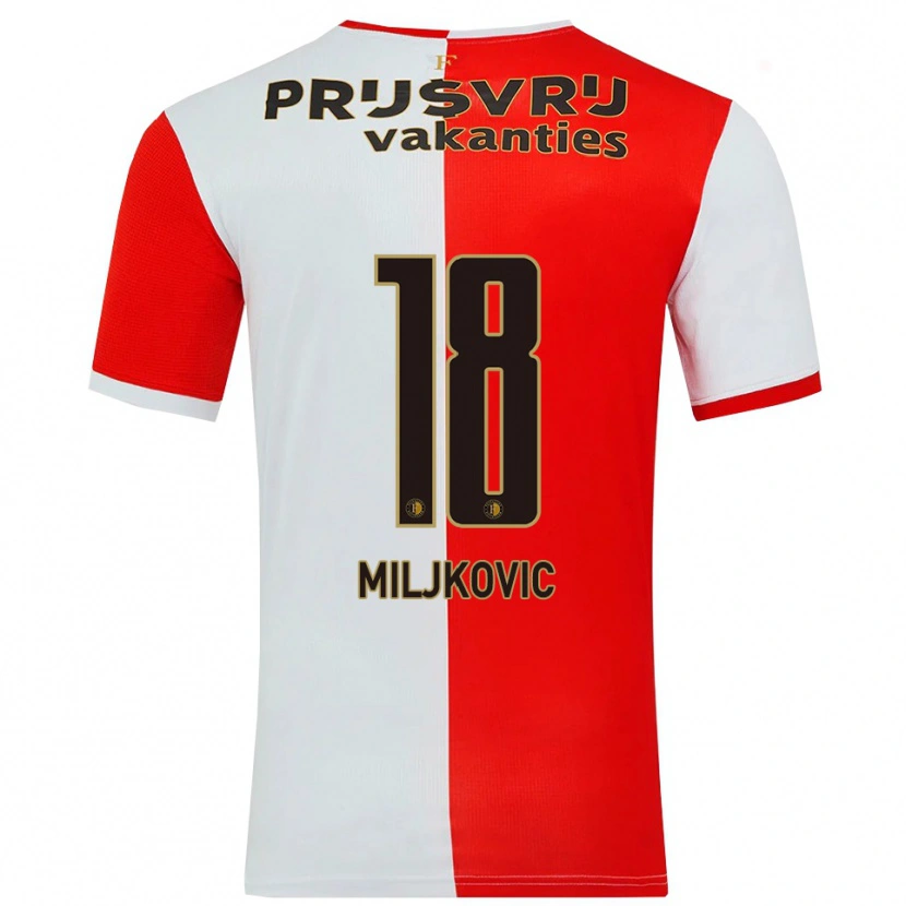 Danxen Women Igor Miljkovic #18 Red White Home Jersey 2025/26 T-Shirt