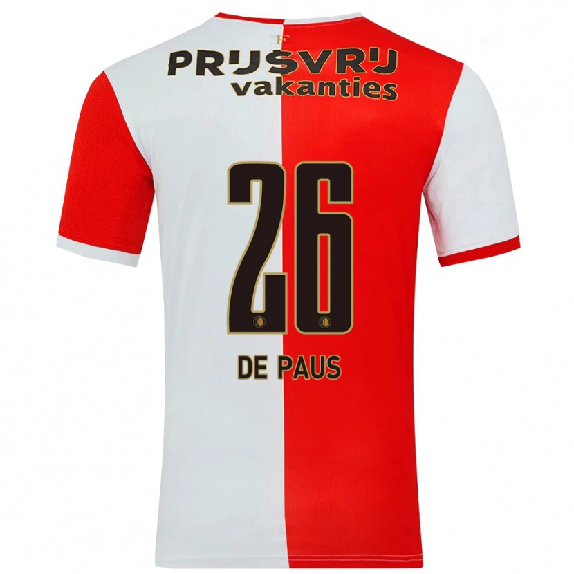 Danxen Women Sanne De Paus #26 Red White Home Jersey 2025/26 T-Shirt