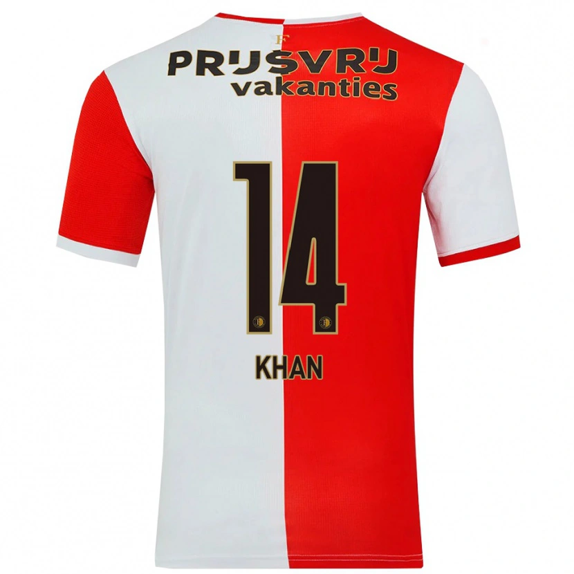 Danxen Women Kevin Khan #14 Red White Home Jersey 2025/26 T-Shirt