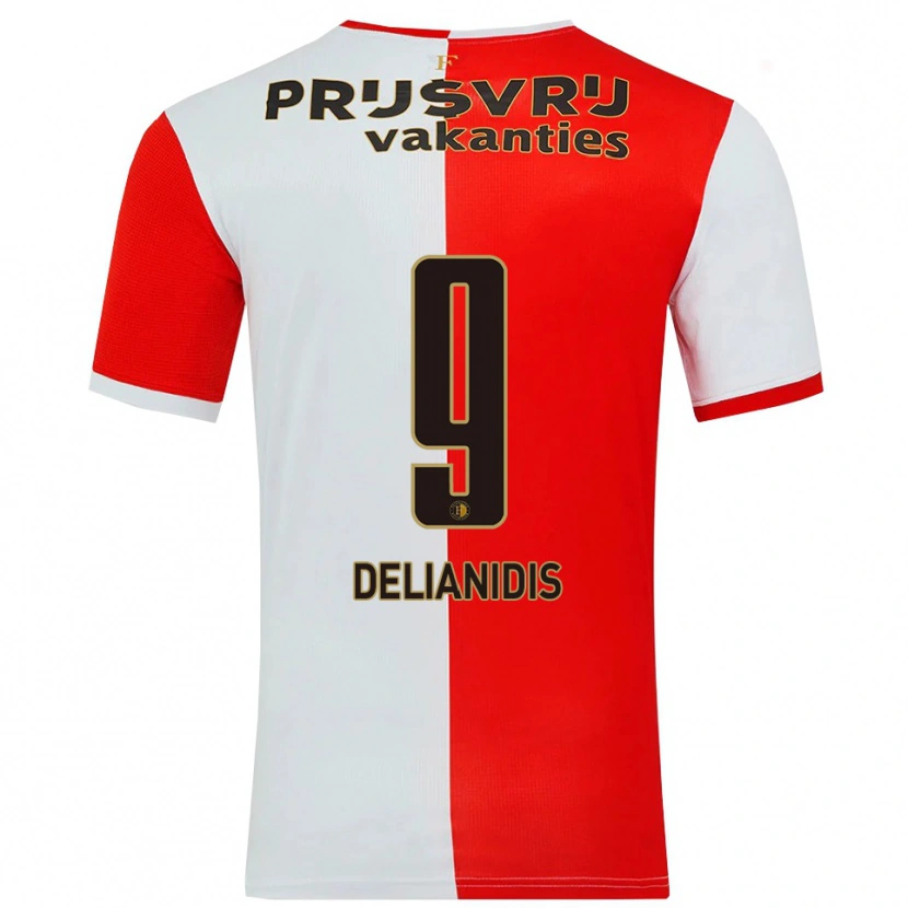 Danxen Women Theodoros Delianidis #9 Red White Home Jersey 2025/26 T-Shirt