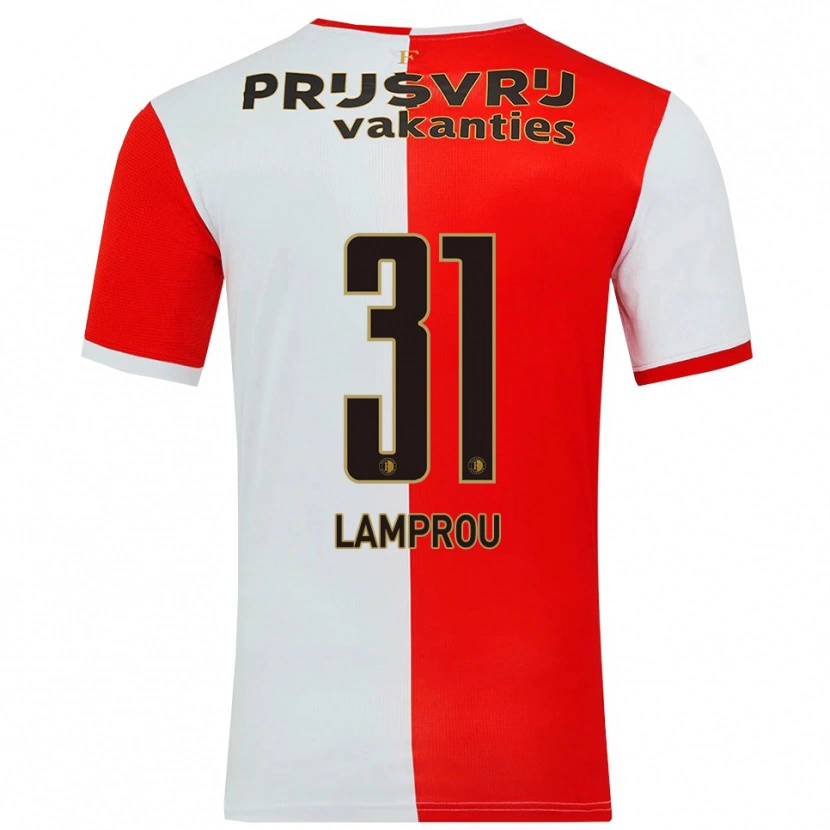 Danxen Women Kostas Lamprou #31 Red White Home Jersey 2025/26 T-Shirt