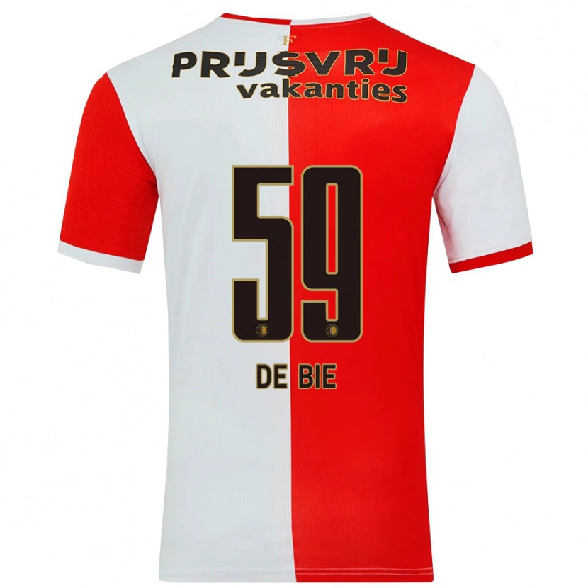 Danxen Women Joey De Bie #59 Red White Home Jersey 2025/26 T-Shirt