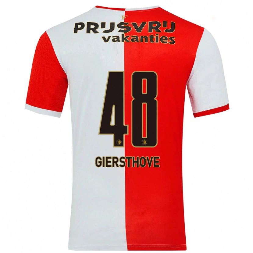 Danxen Women Djomar Giersthove #48 Red White Home Jersey 2025/26 T-Shirt