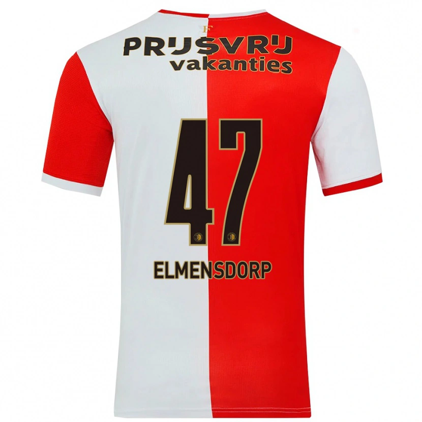 Danxen Women Paris Elmensdorp #47 Red White Home Jersey 2025/26 T-Shirt