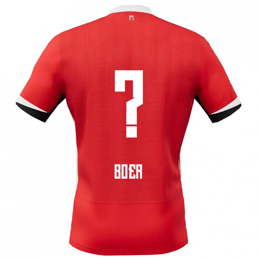 Danxen Women Lars Boer #0 Red White Home Jersey 2025/26 T-Shirt
