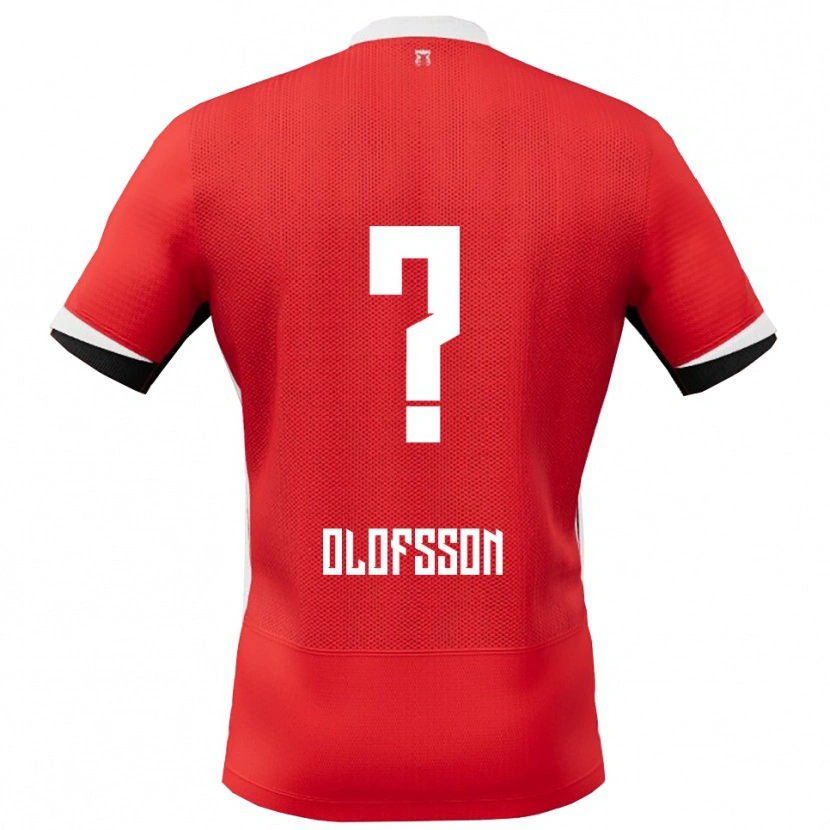 Danxen Women Wilmer Olofsson #0 Red White Home Jersey 2025/26 T-Shirt