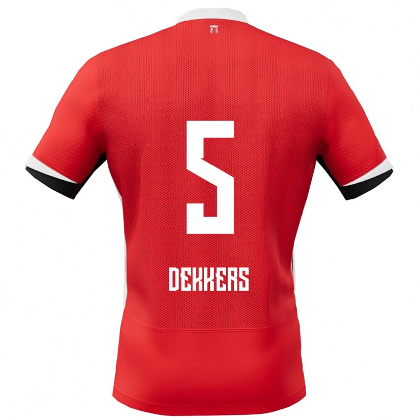 Danxen Women Sem Dekkers #5 Red White Home Jersey 2025/26 T-Shirt