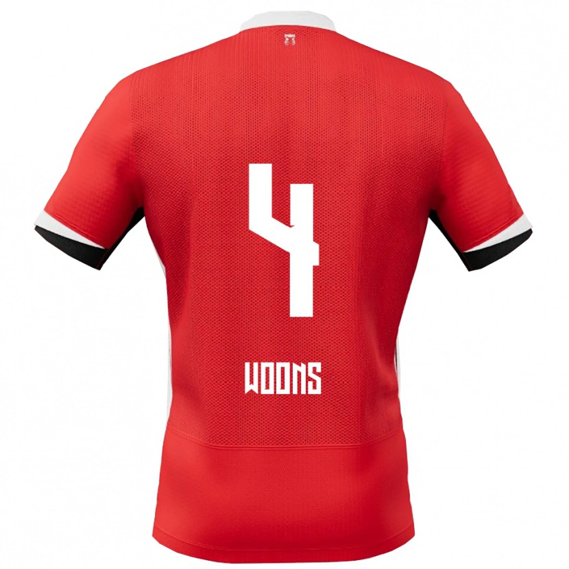 Danxen Women Karlijn Woons #4 Red White Home Jersey 2025/26 T-Shirt