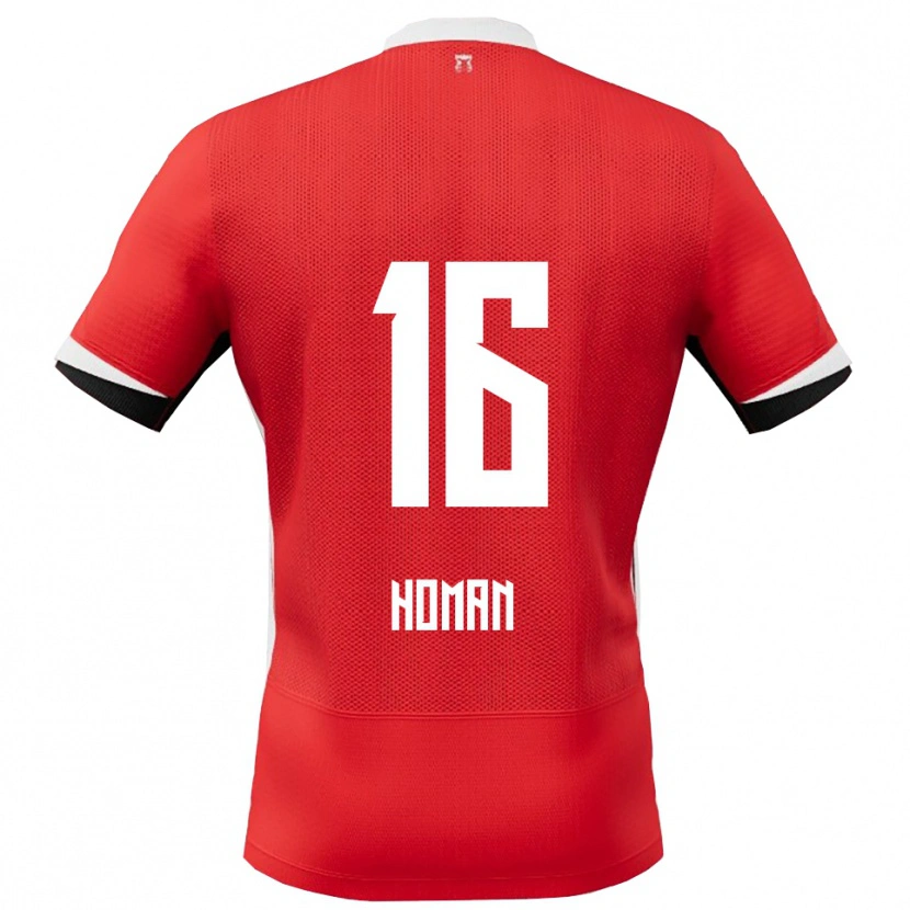 Danxen Women Nick Homan #16 Red White Home Jersey 2025/26 T-Shirt