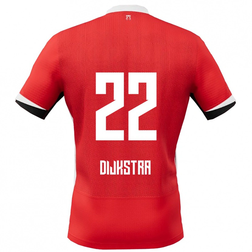 Danxen Women Elijah Dijkstra #22 Red White Home Jersey 2025/26 T-Shirt