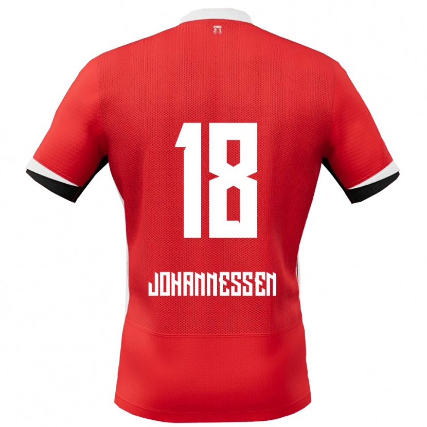 Danxen Women Tómas Johannessen #18 Red White Home Jersey 2025/26 T-Shirt
