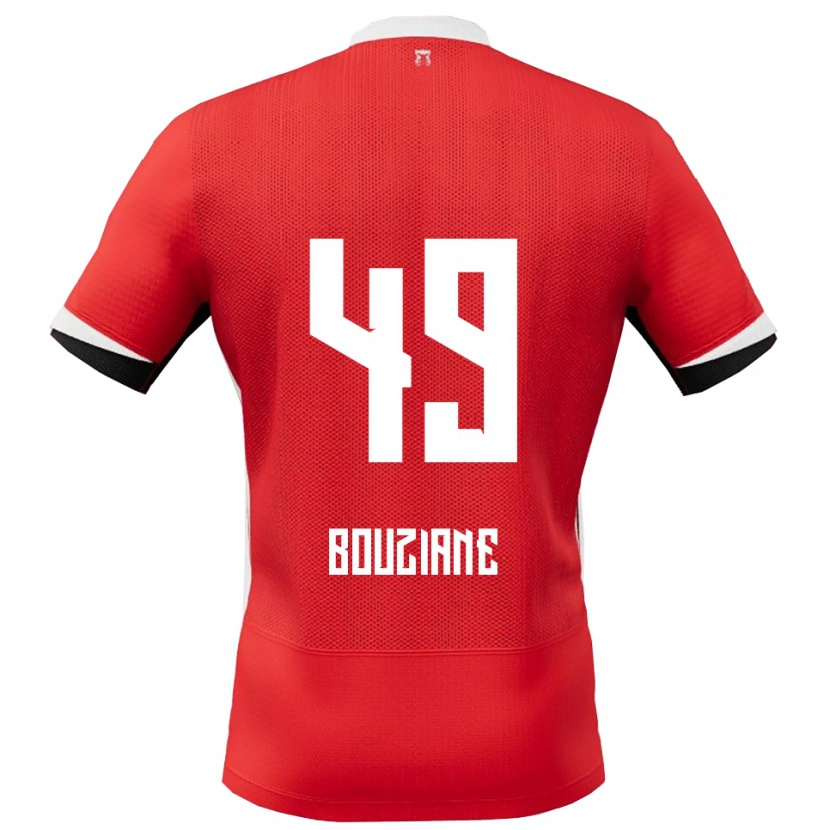 Danxen Women Wassim Bouziane #49 Red White Home Jersey 2025/26 T-Shirt