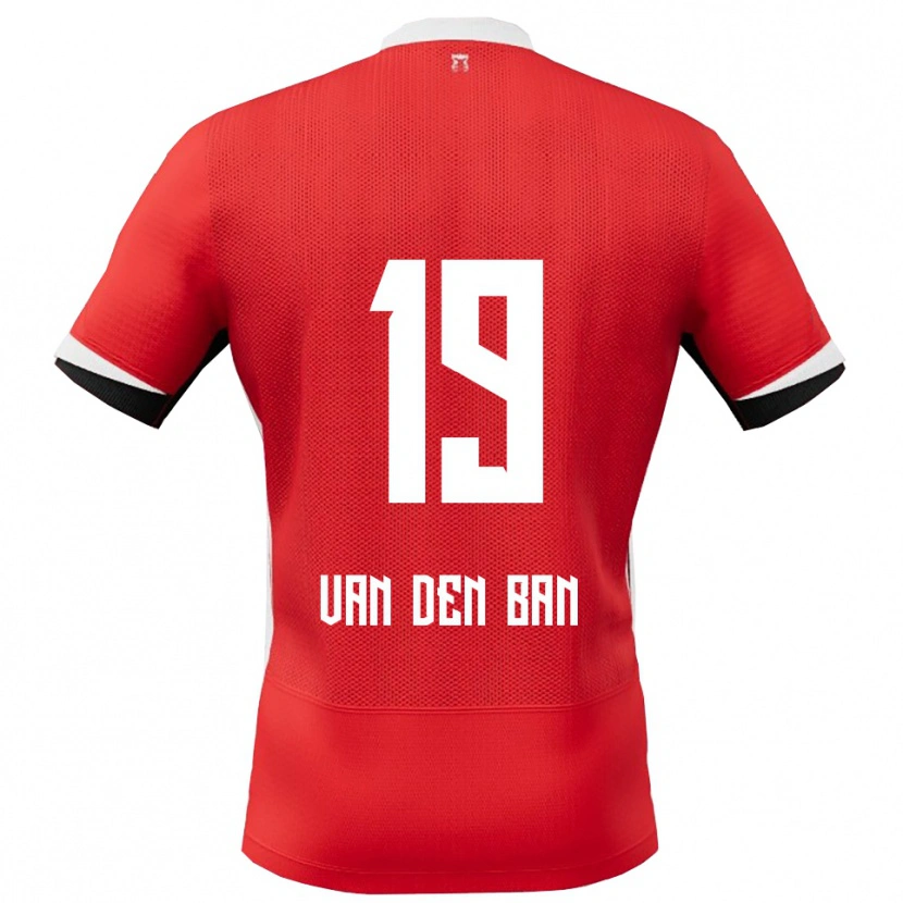 Danxen Women Yoël Van Den Ban #19 Red White Home Jersey 2025/26 T-Shirt