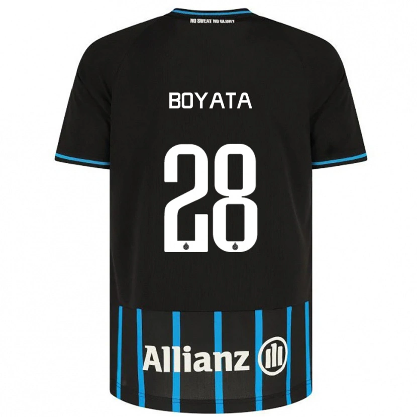 Danxen Women Dedryck Boyata #28 Black Blue Home Jersey 2025/26 T-Shirt