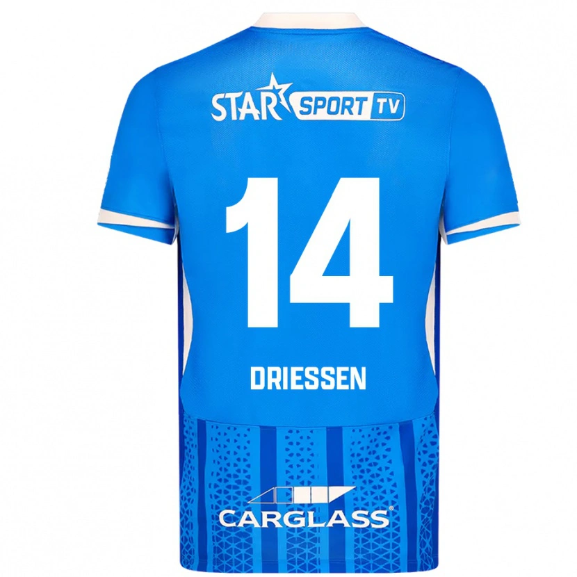 Danxen Women Jelle Driessen #14 Blue White Home Jersey 2025/26 T-Shirt