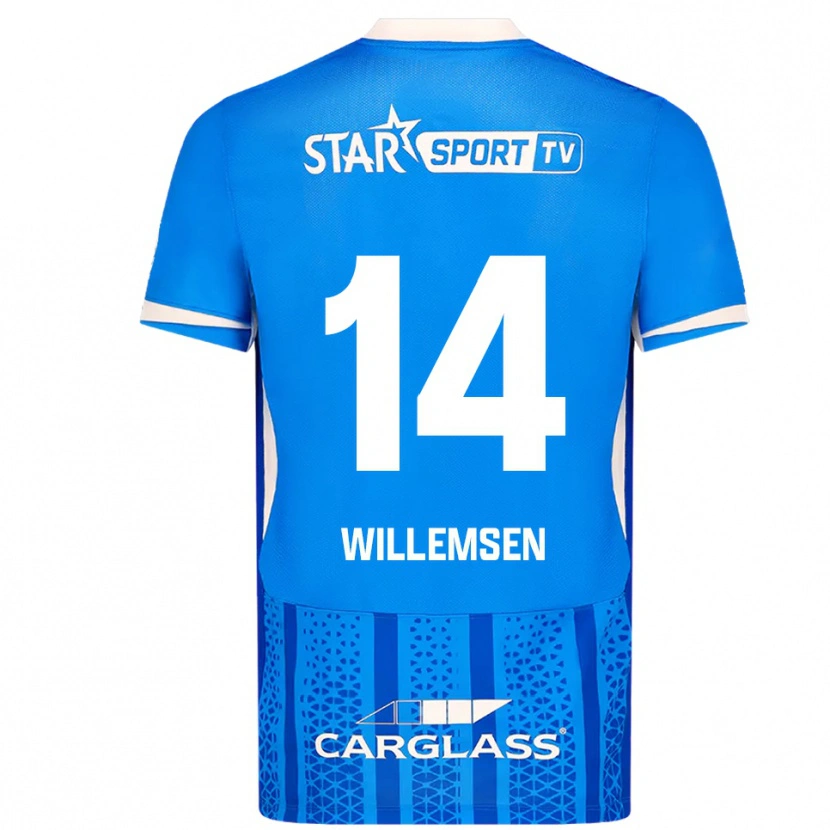 Danxen Women Wout Willemsen #14 Blue White Home Jersey 2025/26 T-Shirt