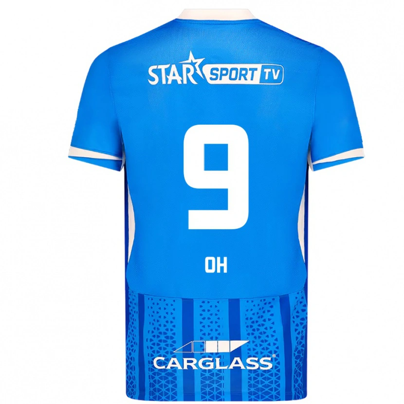Danxen Women Hyeon-Gyu Oh #9 Blue White Home Jersey 2025/26 T-Shirt