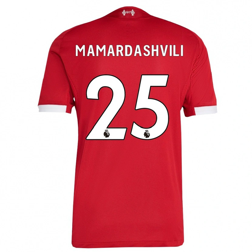 Danxen Women Giorgi Mamardashvili #25 Red White Home Jersey 2025/26 T-Shirt