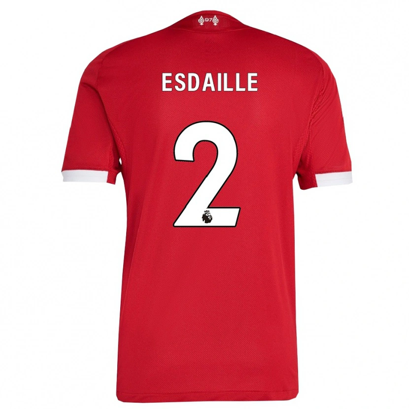 Danxen Women Dj Esdaille #2 Red White Home Jersey 2025/26 T-Shirt