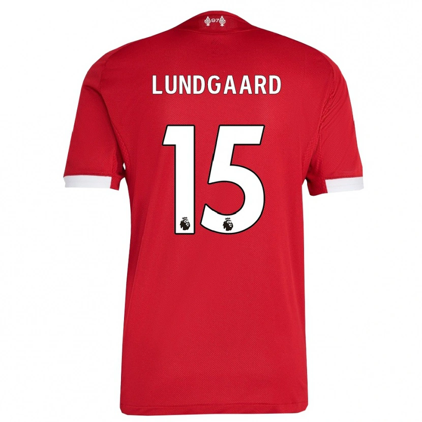 Danxen Women Sofie Lundgaard #15 Red White Home Jersey 2025/26 T-Shirt