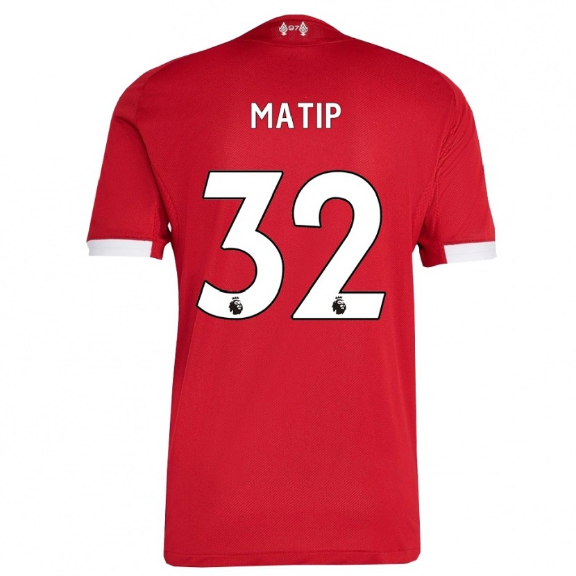 Danxen Women Joel Matip #32 Red White Home Jersey 2025/26 T-Shirt